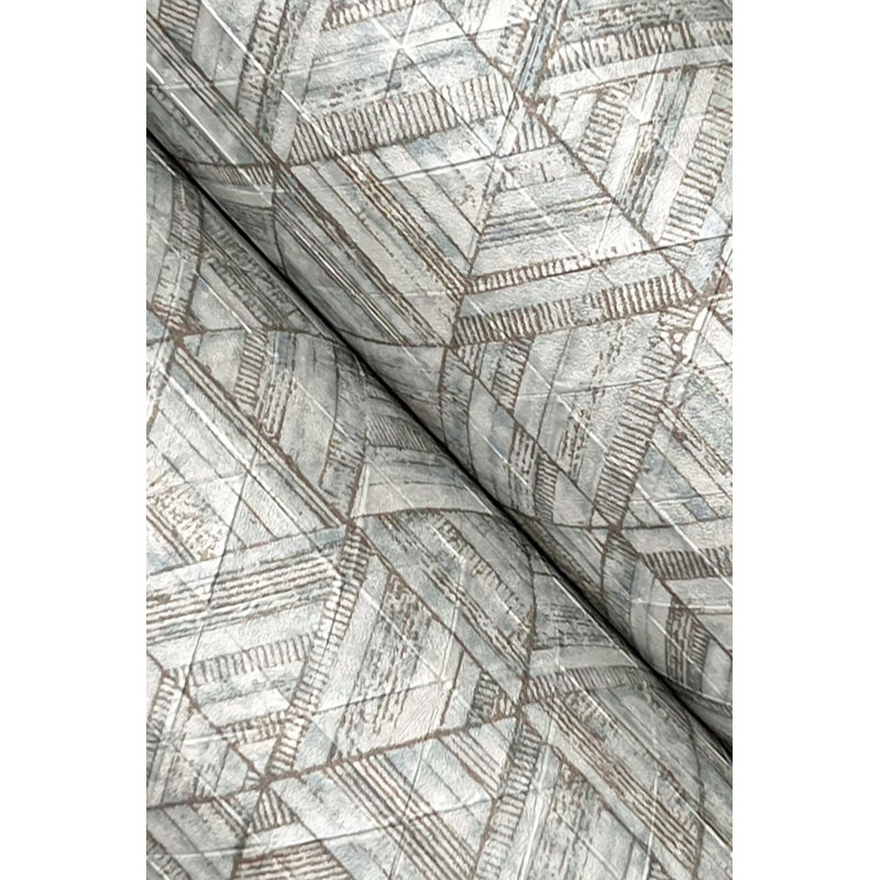 Rune Abstract Wallpaper Roll, Pewter