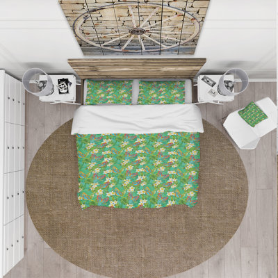 Ensemble de housse de couette tropical