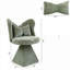 Fauteuil de chambre en velours pivotant à 360 degrés, fauteuil d'appoint à finition papillon vert-966364057