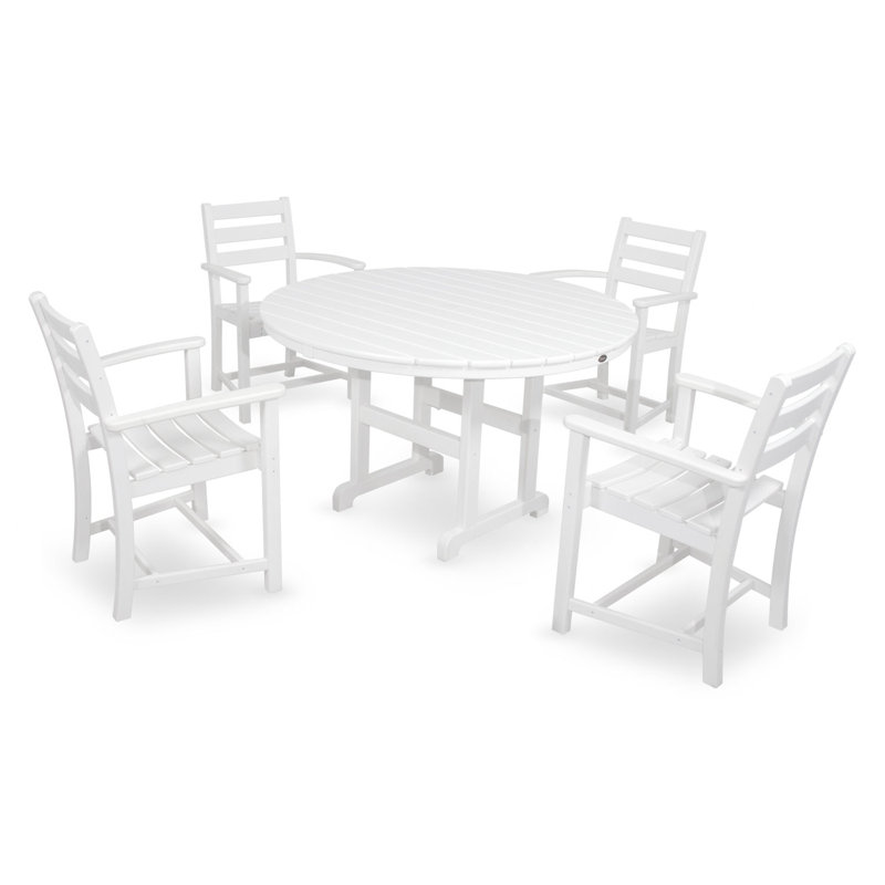 Ensemble repas 5 pièces POLYWOOD Monterey Bay, Blanc