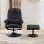 Fauteuil inclinable et pivotant à 360 ° en cuir de massage avec repose-pieds-65232667