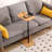 Tray Table Bamboo Height Adjustable Side Table For Sofa C-Shaped Oval End Tables With Slots