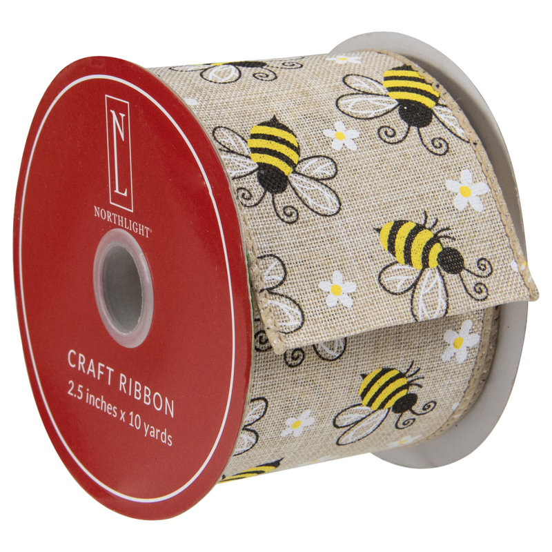 1'' Floral Polyester Ribbon