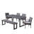 Rhinelander 6 - Person Acacia Wicker Patio Dining Set with Rectangular Table , Cushions Included