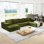 Ensemble de canapé modulaire rembourré moderne, canapé modulaire en forme de L de 132 po avec 6 oreillers-1147692348