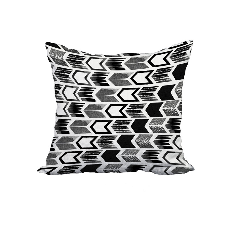 Housse et insert de coussin carré imprimé, 18 po x 18 po, Gris