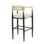 2 en brun beige - moderne, structure en fer hauteur de 42 po en cuir l 22,48 po x P 20,97 po x H 42,17 po