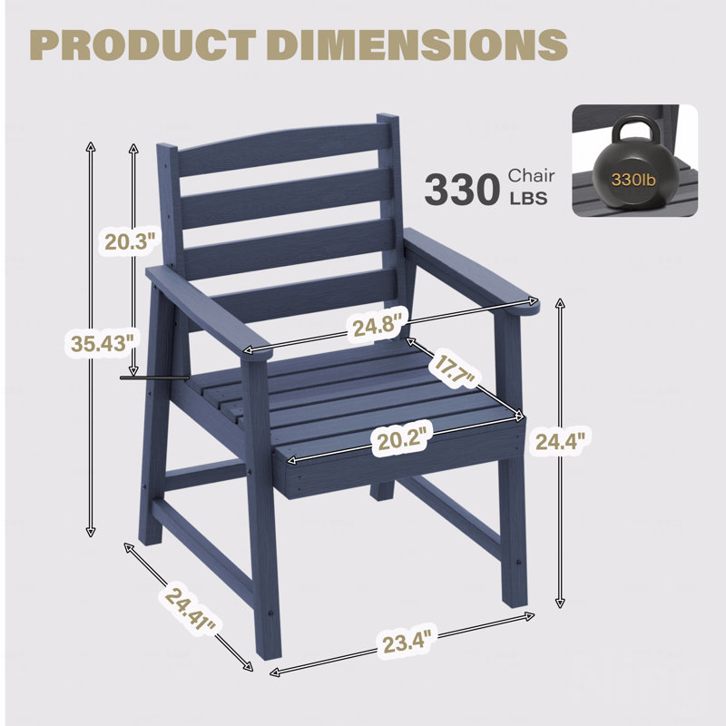 Chaise de patio pour l'extérieur, Bleu