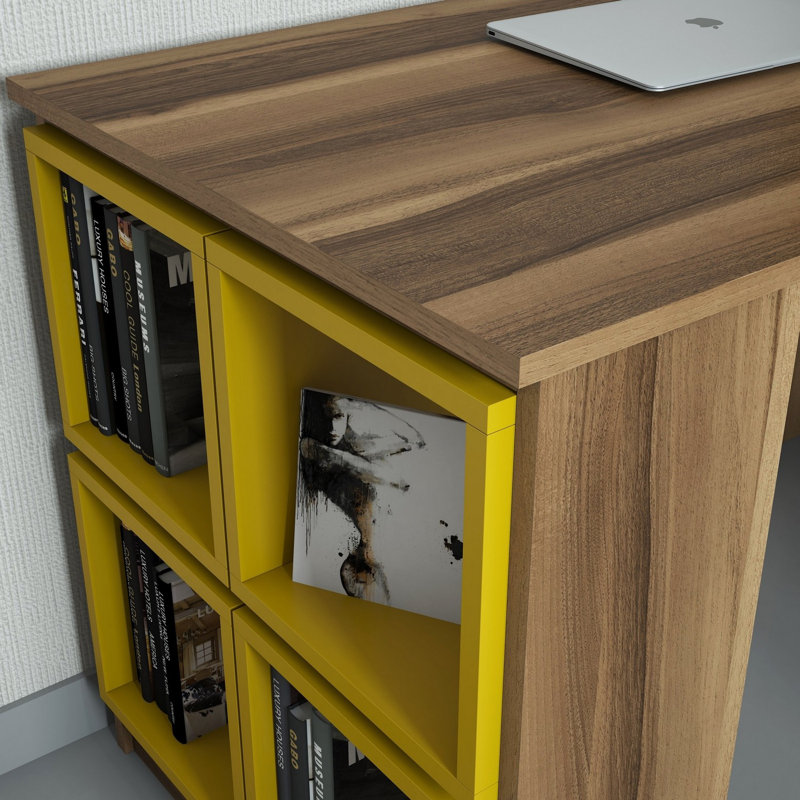 Liutulf Computer Desk, Yellow