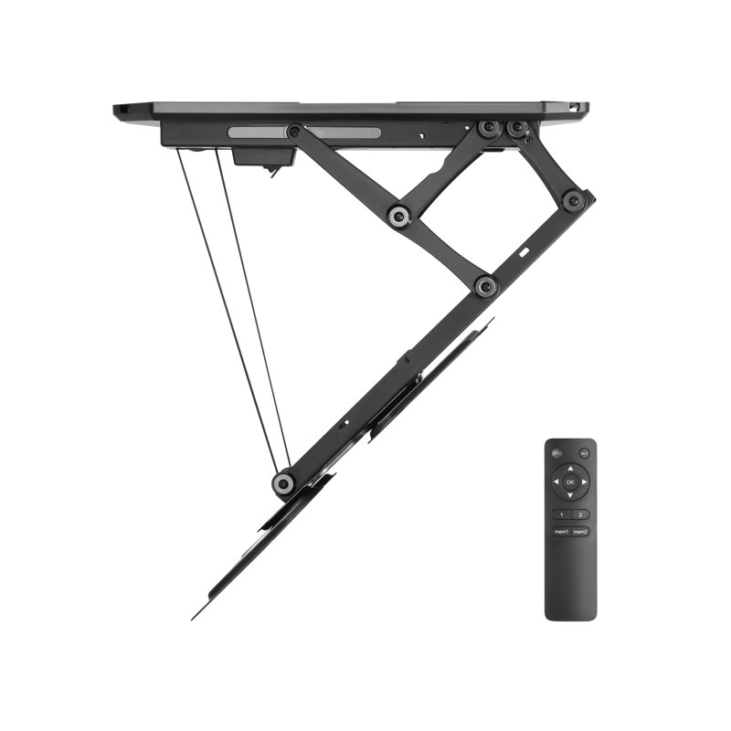 Montez-le! Support de plafond motorisé pour téléviseur avec télécommande, toit incliné électrique inclinable pour téléviseurs de 32 à 55 po
