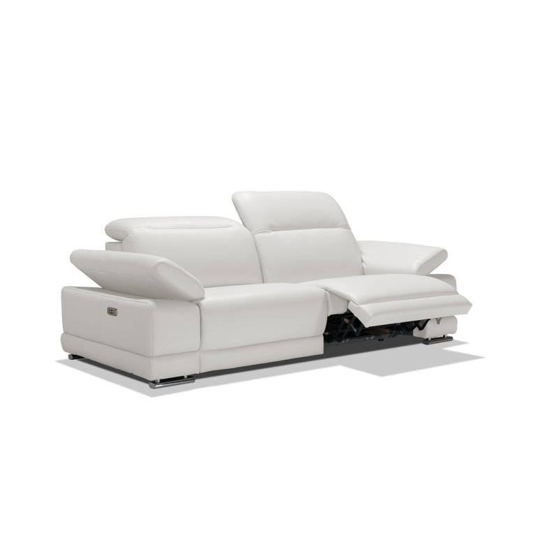 Canapé Wonard, Cuir pleine fleur blanc