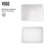 Jasmine 18" L x 15" W x 5" H Rectangular White Matte Stone Vessel Bathroom Sink with 5" H Faucet