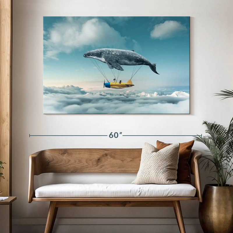 Kelan Whale Airplane, 34" H x 51" W
