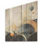 Paysage jaune et noir symphonie II - Paysage abstrait sur bois-192597513