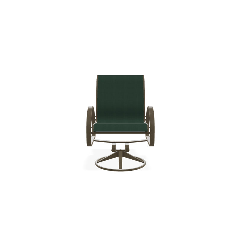 Fauteuil de patio pivotant Hiraku, Vert forêt 22D Sunbrella® vert, Désert texturé