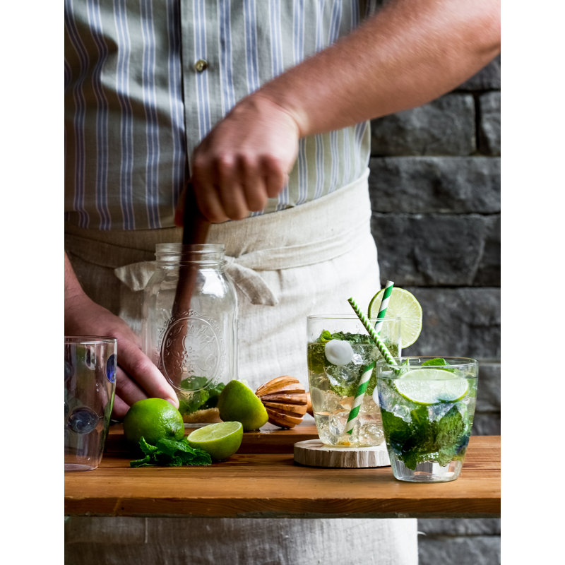Handmade Drinking Glass, White