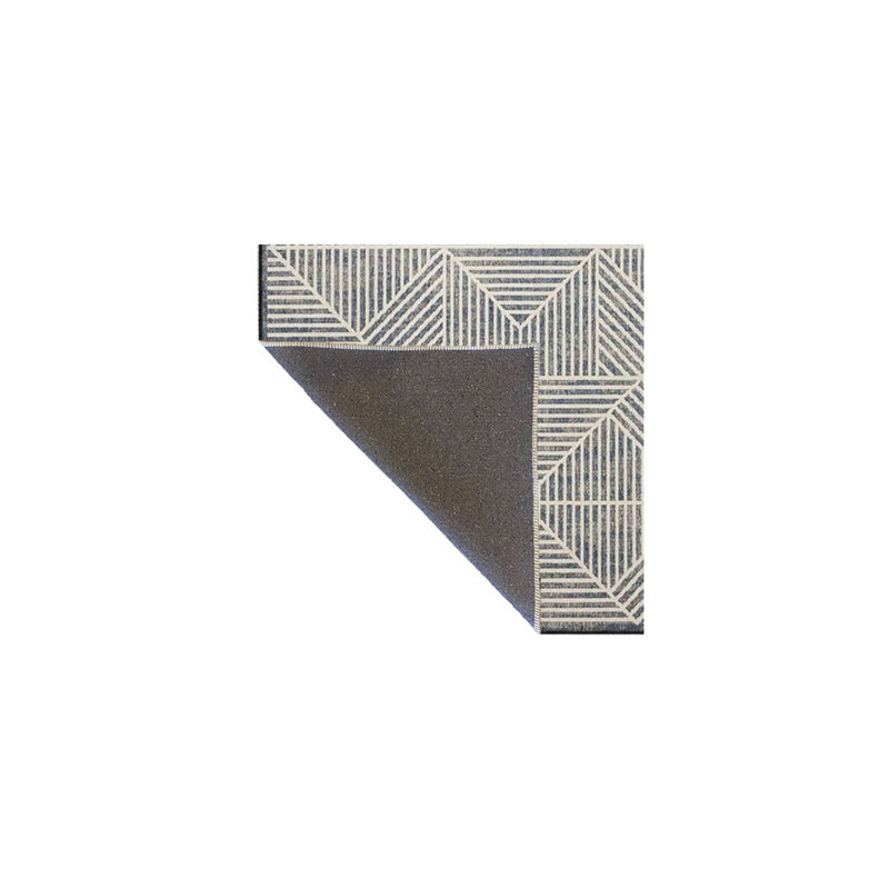 Tapis décoratif à rayures vertes, Sous-tapis rectangulaire de 3 pi 3 po x 4 pi 11 po