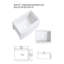 Évier de cuisine blanc en porcelaine blanche 33 x 21 x 10 pouces