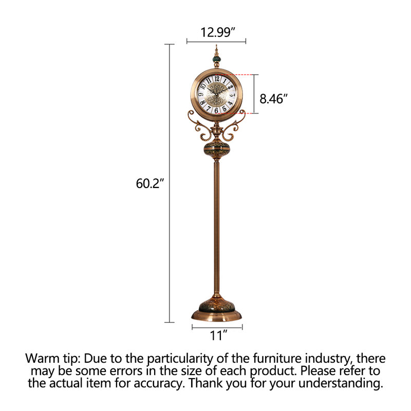 Horloge de plancher de style européen