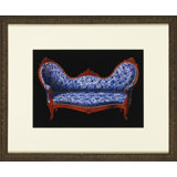 Vintage Blue Couch Print