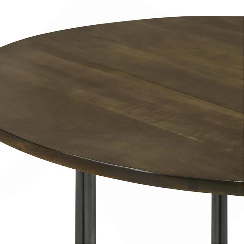 Table d'appoint naturelle et bronze industriel