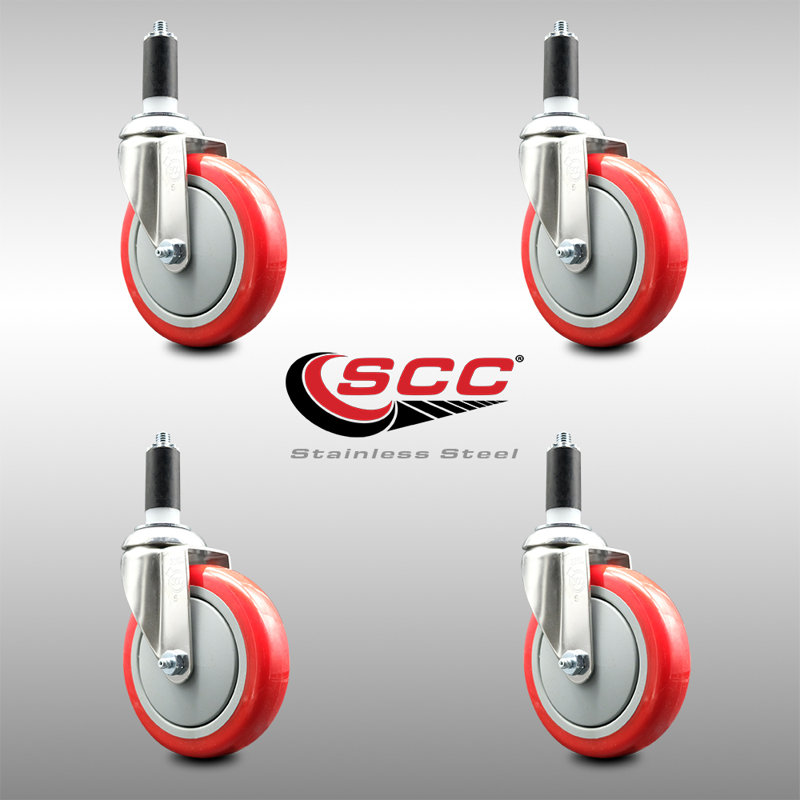 Polyurethane Caster, Red