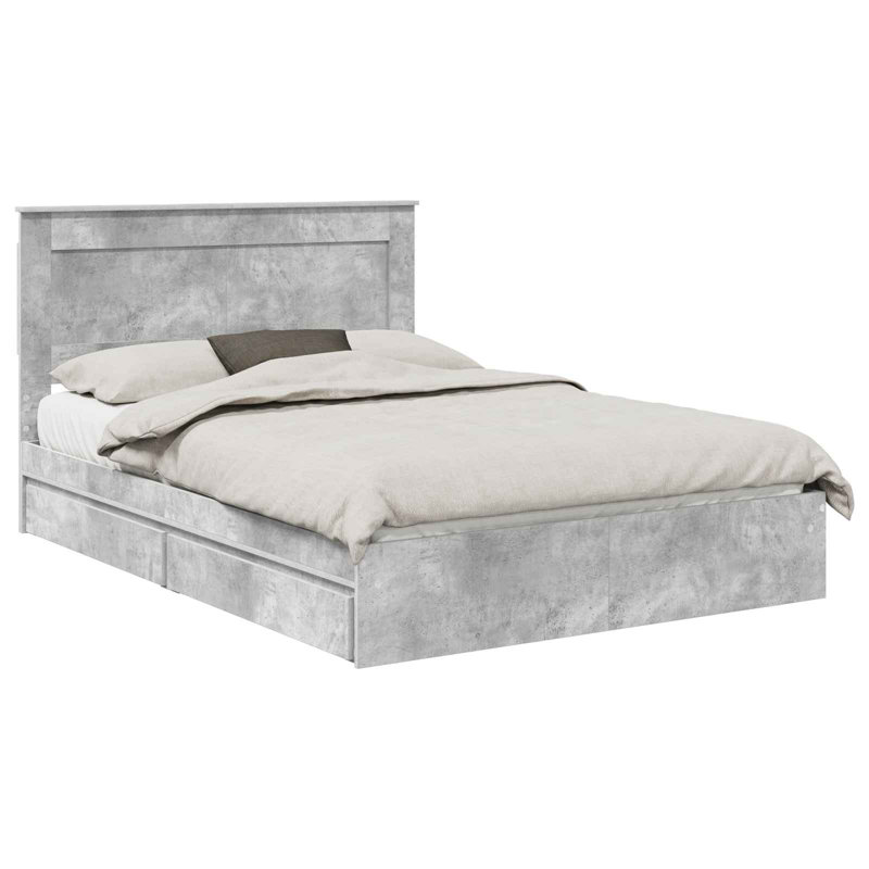 Bed, Kingsize (5'), Concrete Grey
