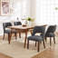 Chaise d'appoint rembourrée en bois massif-896201408