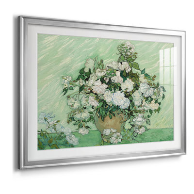 Roses-Vincent van Gogh-Framed Print with Mat and glass-1890