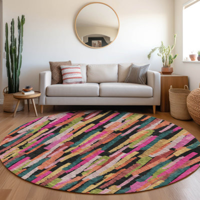 Tapis intérieur / extérieur rose Marrah 