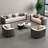 Grey Modern Faux Leather Waiting Room Reception Sofa Coffee Table Set