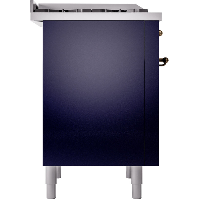 ILVE Nostalgie II 36 Dual Fuel Range, knobs, Midnight Blue/Bronze, Liquid Propane