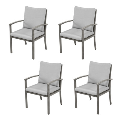 Houser Premium All-Weather Wicker Outdoor Dining Armchair with Cushion