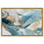 Golden Wave II, reproduction d'art encadrée bleue et dorée par Art Remedy, cadre argenté, 54 x 36-17843704-17843707