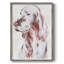 «Sitting Dog III», reproduction encadrée - bois massif