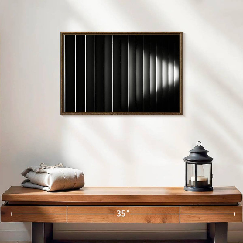 Bublitz Blinds, 19" X 13", Floating Frame Walnut
