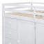 Lit mezzanine en bois pleine grandeur avec rangement intégré - aucun sommier nécessaire, stable et amp; Durable (L 93,3 po x l 57,6 po x H 61,4 po)-600639070