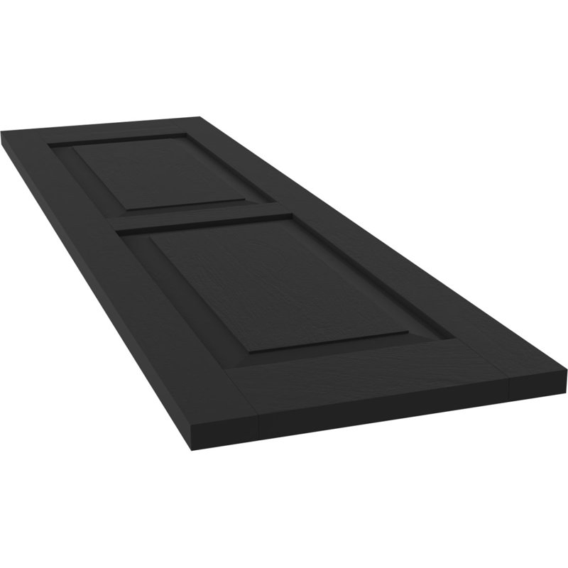 Deux volets à panneaux surélevés Americraft (par paire), Noir, 53", 15"