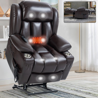 Canapé modulaire inclinable en cuir Air Brown Advanced pour une détente ultime