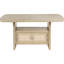Table contemporaine 8 en chêne beige, table rectangulaire et chaises rembourrées pour la configuration de la salle à manger