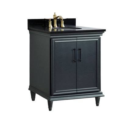 Meuble-lavabo simple et lavabo ovale