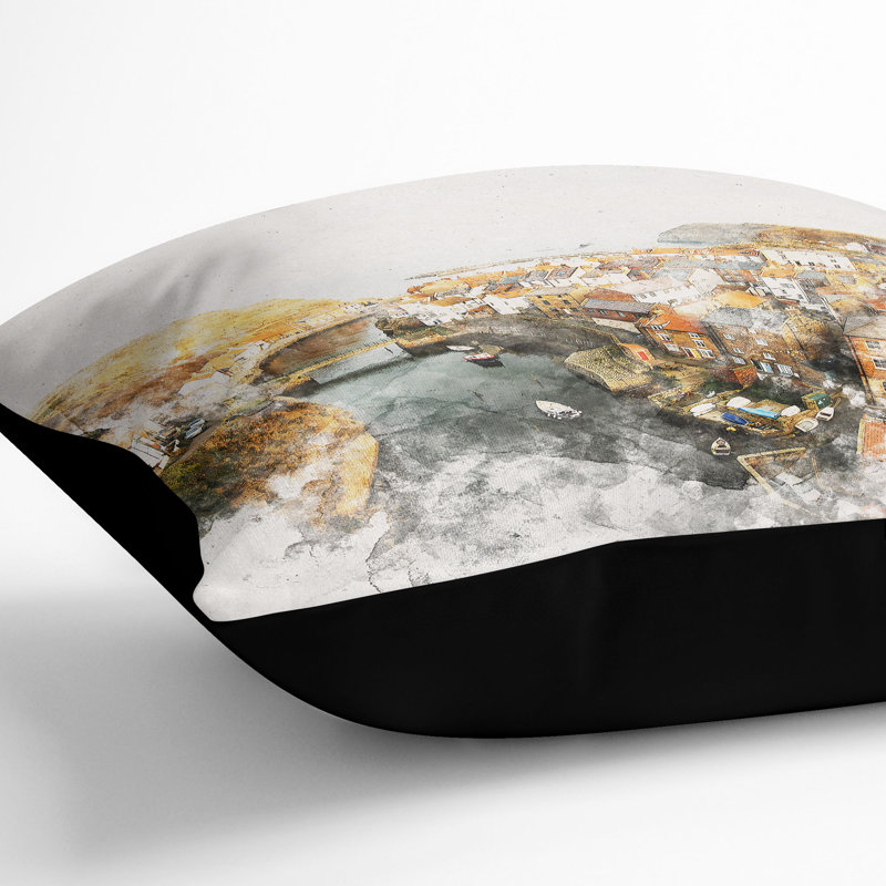 Square Cushion, 55cm H x 55cm W x 20cm D, Black