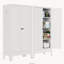 Armoire de cuisine 47,3 pouces en métal blanc avec 3 tablettes réglables, capacité de 110 lb autoportante robuste