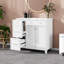 Meuble-lavabo de 36 po avec lavabo en céramique, armoire de rangement pour salle de bain avec tiroirs à double couche et portes à fermeture douce, tablette réglable-115698787