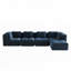 Canapé modulaire modulaire en velours côtelé, assise profonde, repose-pieds mobile, sans assemblage-654428138-654428139