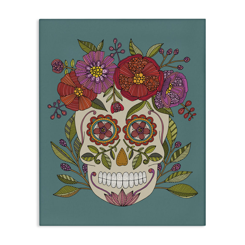 "Floral Sugar Skull" par Valentina Harper, H 40 po x l 30 po