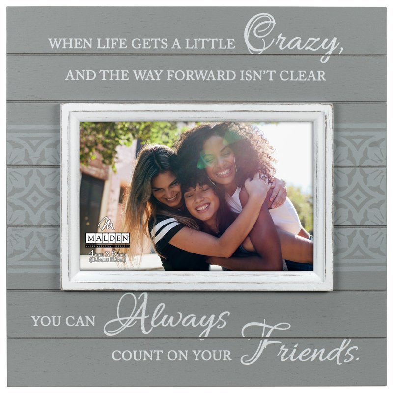 Gray Solid Wood Embossed Picture Frame