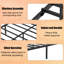 Full Size Bed Frame, Headboard And Footboard,Structurally Stable, Under Bed Storage,No Box Spring Needed,Black-1729842626