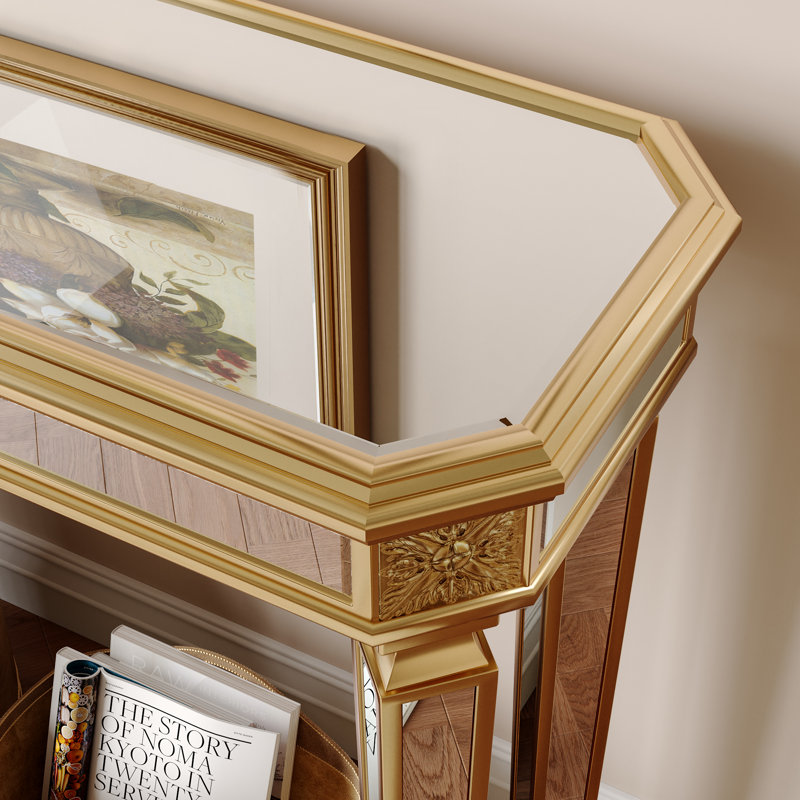 Vintage Mirror Console Table For Entryway