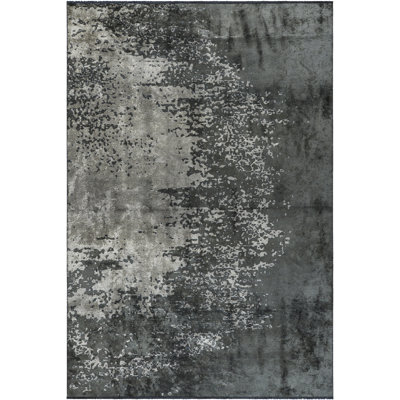 Abstract Flatweave Gray/Black Area Rug
